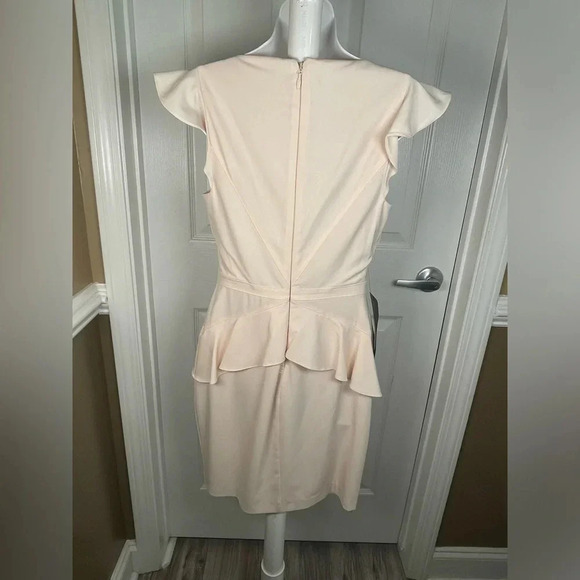 ELISE CREPE PEPLUM DRESS ROBE BASQUE NWT - Picture 5 of 8